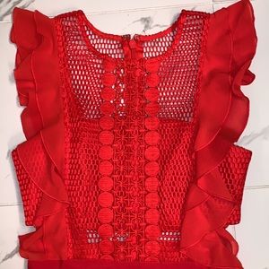 Red Self-Portrait Style Maxi Dress